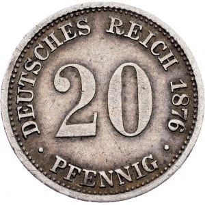 Germany, 20 Pfennig 1876, D