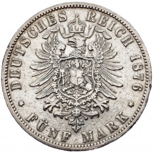 Preussen, 5 Mark 1876, B