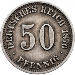 Germany, 50 Pfennig 1876, E