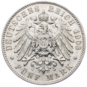 Sachsen, 5 Mark 1903, E
