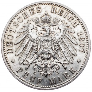 Preussen, 5 Mark 1907, A