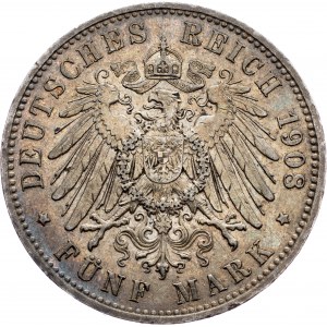 Germany, 5 Mark 1908, E