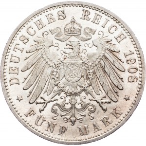 Germany, 5 Mark 1908, G