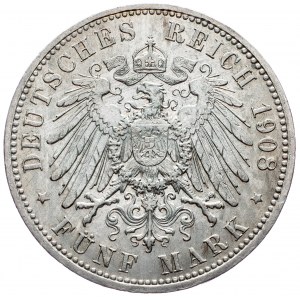 Preussen, 5 Mark 1908, A