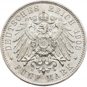 Germany, 5 Mark 1908, F