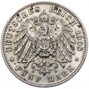 Bayern, 5 Mark 1908, D