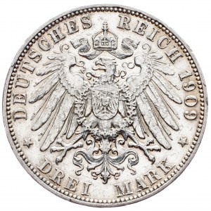 Sachsen, 3 Mark 1909, E