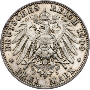 Germany, 3 Mark 1909, E