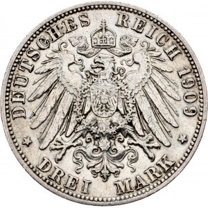 Germany, 3 Mark 1909, F