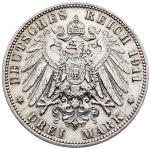 Hamburg, 3 Mark 1911, J