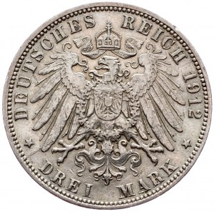 Hamburg, 3 Mark 1912, J