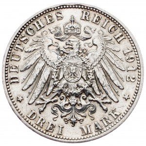 Bayern, 3 Mark 1912, D
