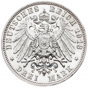 Sachsen, 3 Mark 1913, E