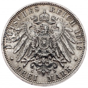 Sachsen, 3 Mark 1913, E