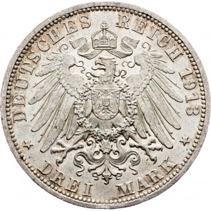 Germany, 3 Mark 1913, A