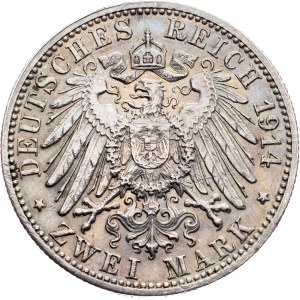 Germany, 2 Mark 1914, F