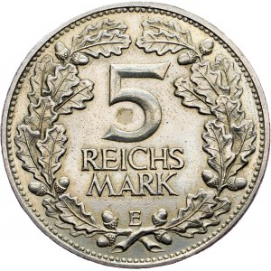 Germany, 5 Mark 1925, E
