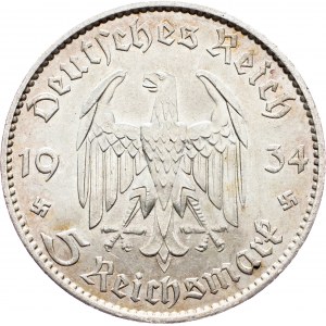Germany, 5 Mark 1934, F
