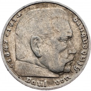 Germany, 5 mark 1936, J
