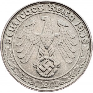Germany, 50 Pfennig 1938, D
