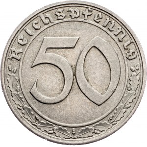 Germany, 50 Pfennig 1938, D