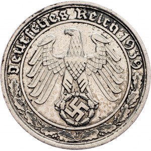 Germany, 50 Pfennig 1939, F