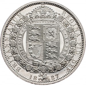 Great Britain, 1/2 Crown 1887