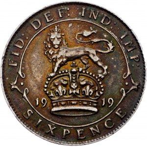 Great Britain, 6 Pence 1919