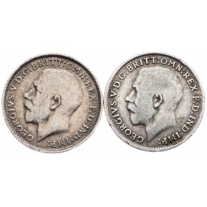 Great Britain, 3 Pence 1916, 1917