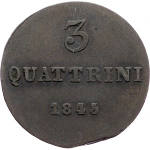 Italy, 3 Quattrini 1843