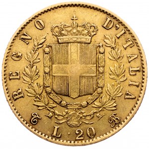Italy, 20 Lire 1863, Turin