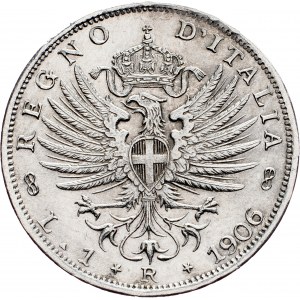 Italy, 1 Lira 1906, Rome