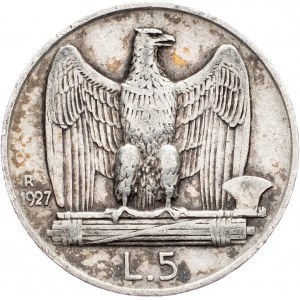 Italy, 5 Lire 1927