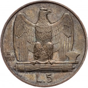 Italy, 5 Lire 1927