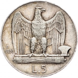 Italy, 5 Lire 1930