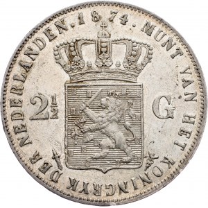 Netherlands, 2 1/2 Gulden 1874