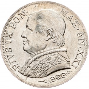 Papal states, 1 Lira 1866, R