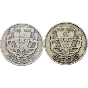 Portugal, 5 Escudos 1933, 1934