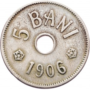 Romania, 5 Bani 1906
