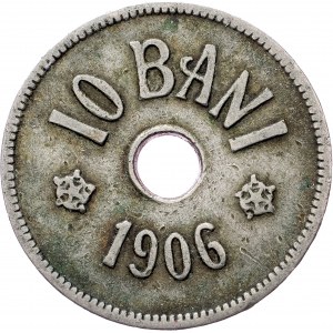 Romania, 10 Bani 1906, Hamburg