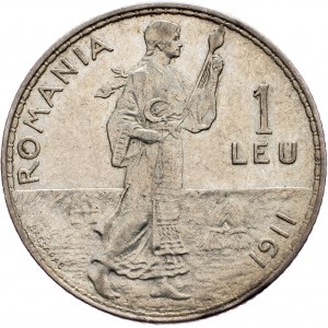 Romania, 1 Leu 1911, Hamburg