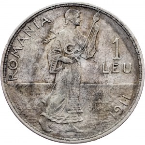 Romania, 1 Leu 1911