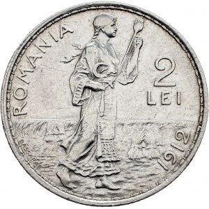 Romania, 2 Lei 1912, Brussels