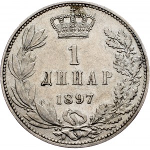 Serbia, 1 Dinar 1897