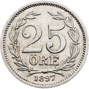 Sweden, 25 Ore 1897