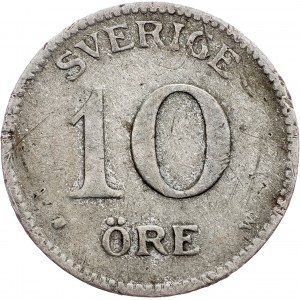 Sweden, 10 Ore 1909