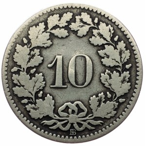 Switzerland, 10 Rappen 1850, Strasbourg