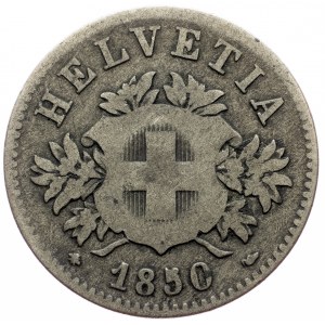 Switzerland, 20 Rappen 1850, Strasbourg