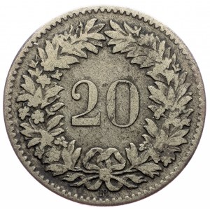 Switzerland, 20 Rappen 1850, Strasbourg