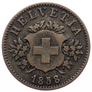 Switzerland, 20 Rappen 1858, Bern